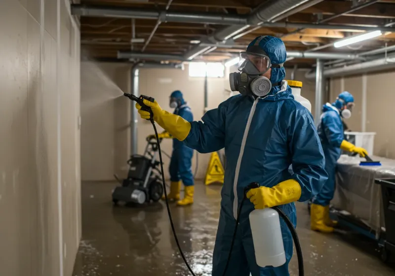 Basement Sanitization and Antimicrobial Treatment process in Towanda, KS